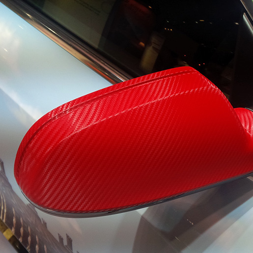 ETCHABLE Chrom Rot für 3D Verklebung Car Wrapping, Spiegelfolie